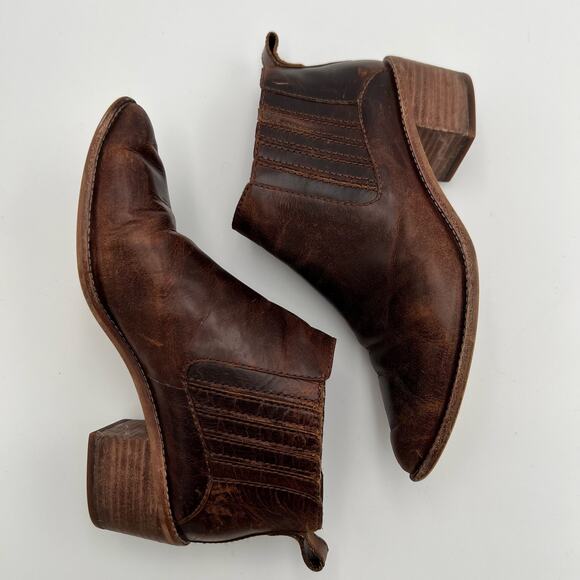 Madewell The Bonham Boot Women's 7.5 Cognac Brown Leather Pointed Toe Ankle - Picture 5 of 11